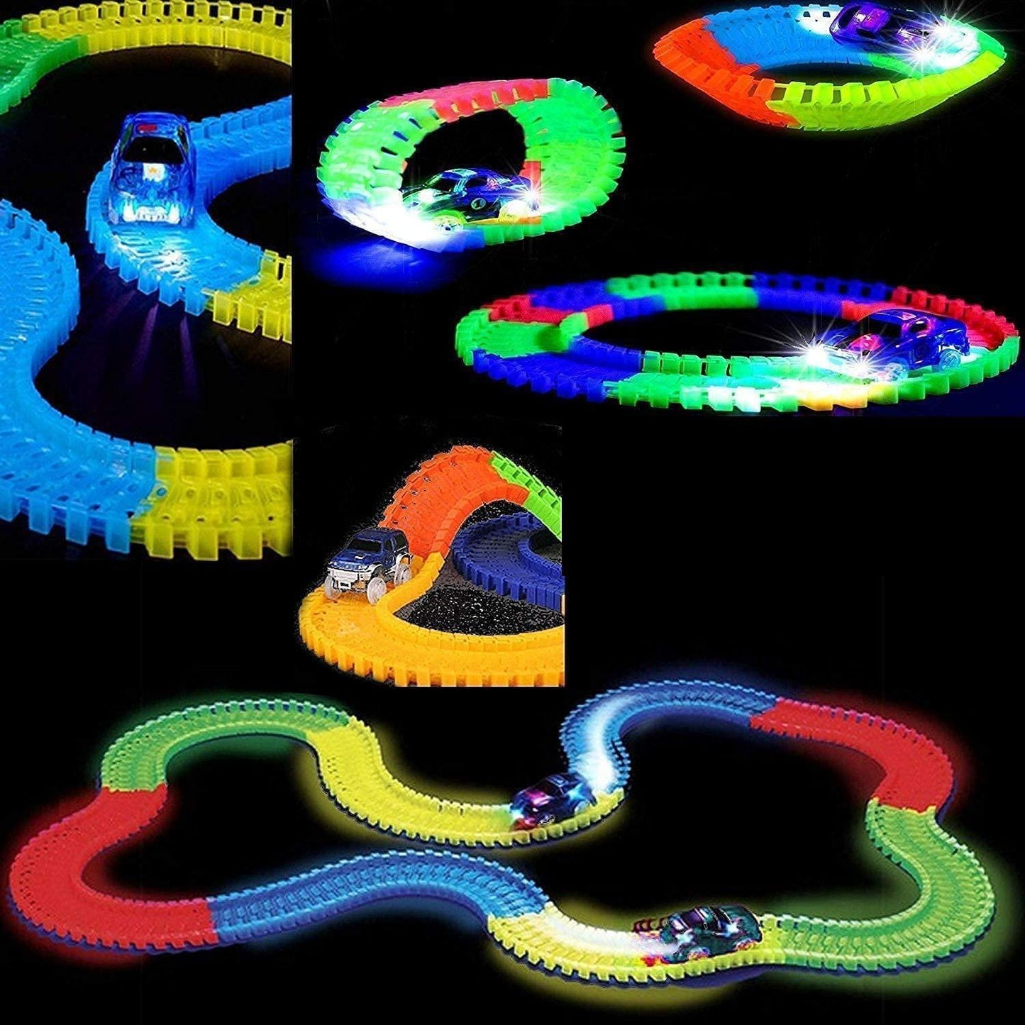Magic Tracks Glow-in-the-Dark Flexible Racetrack
