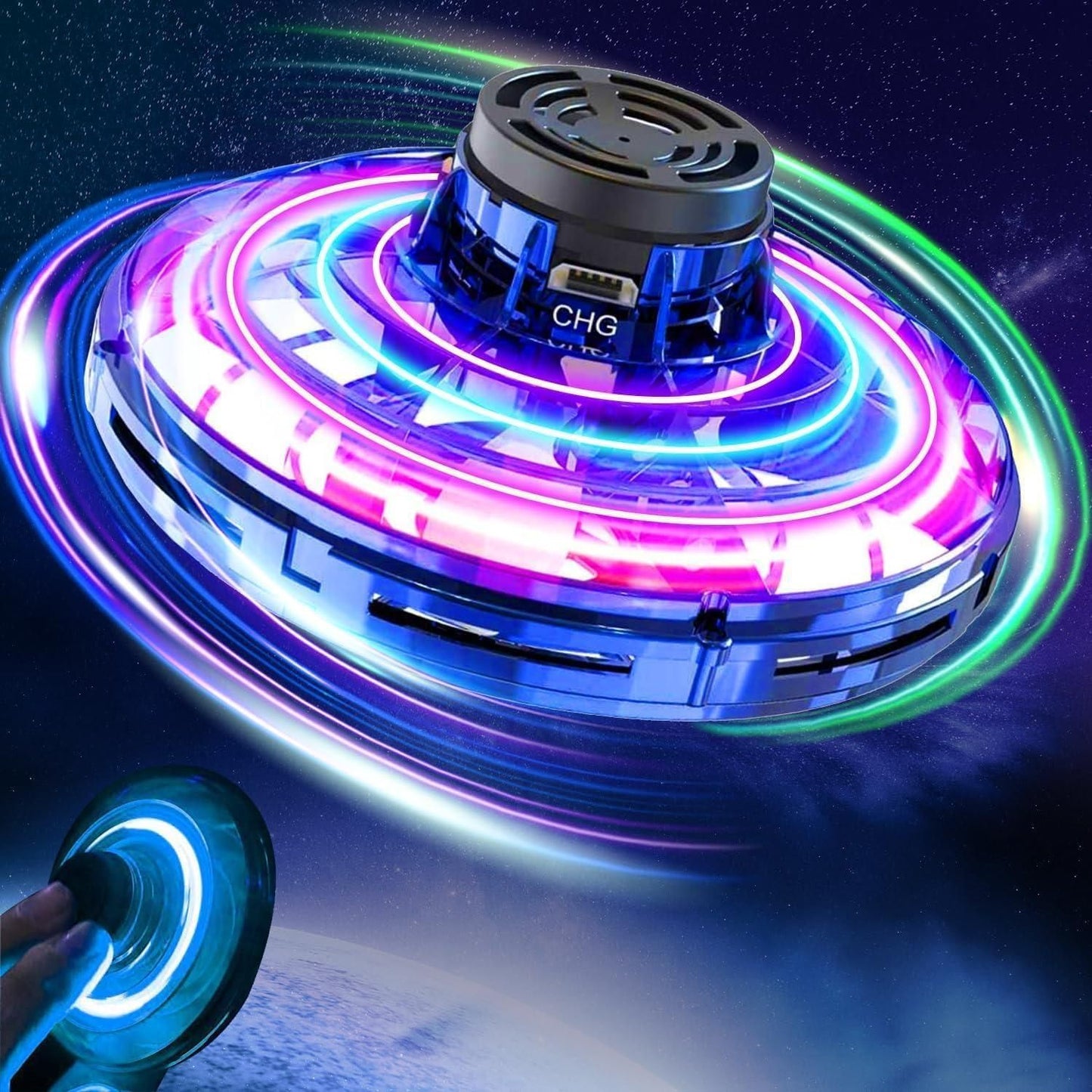 LED Flying Orb Spinner Toy – Boomerang Hover Ball