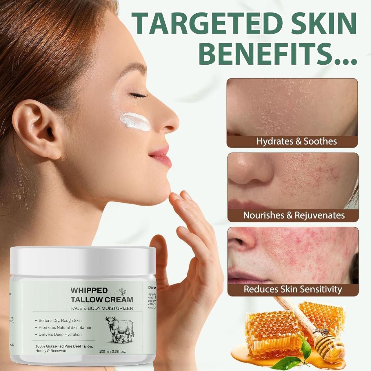 Nourishing Whipped Tallow Cream for Face & Body