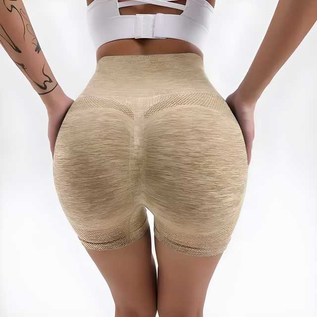 Seamless High-Waist Yoga Shorts with Sculpt Fit