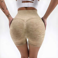 Seamless High-Waist Yoga Shorts with Sculpt Fit