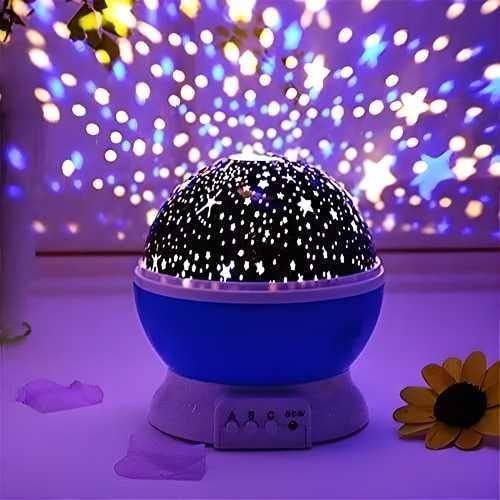 360° Rotating Star & Moon Night Light Projector
