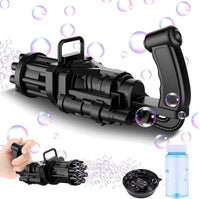 Automatic Bubble Gun with 8-Hole Gatling Design