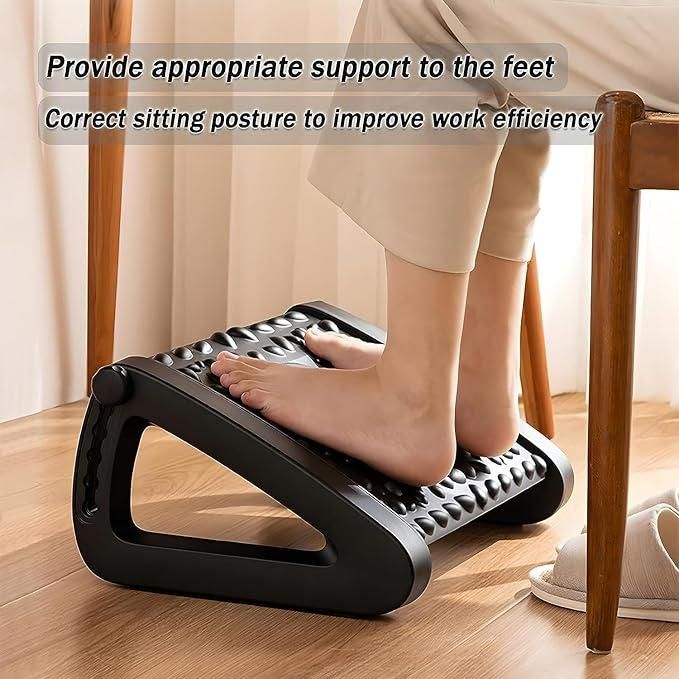 Adjustable Footrest with Massage Surface for Comfort