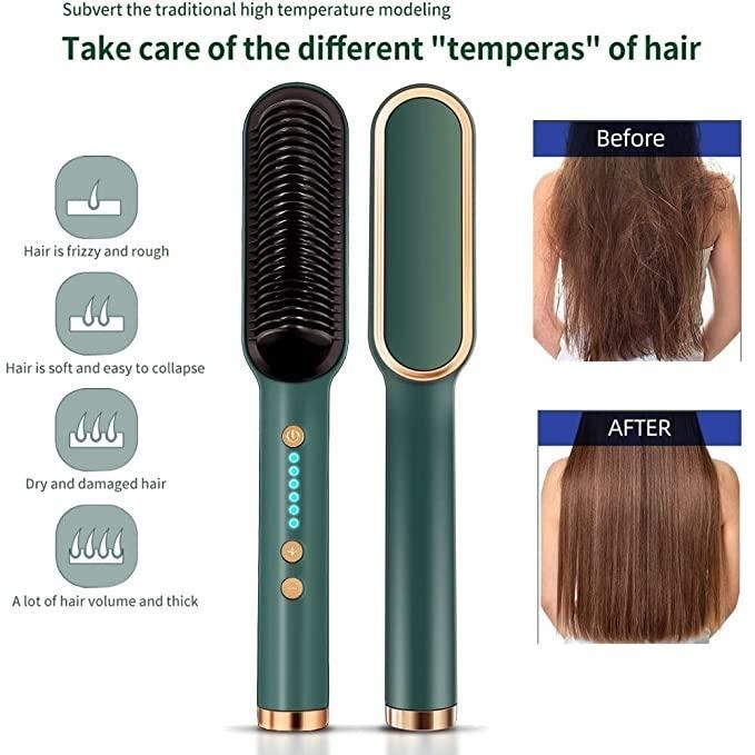 3-in-1 Hair Straightener Comb Brush