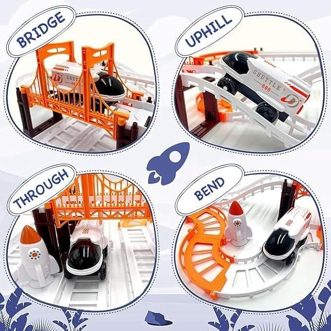 Astronaut Spaceship Outer Space Track Toy Set