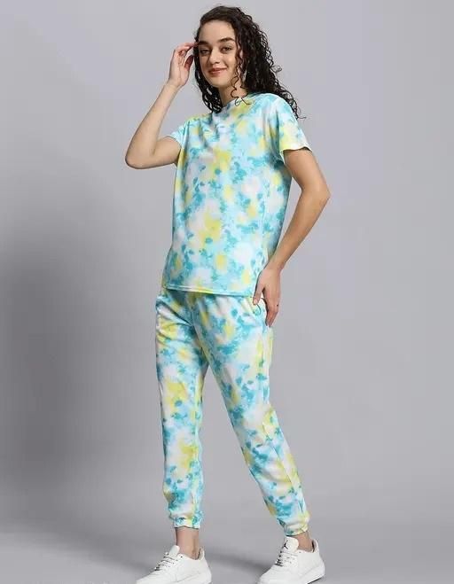 Women’s Tie-Dye Night Suit – Comfy T-Shirt & Pyjamas