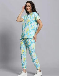 Women’s Tie-Dye Night Suit – Comfy T-Shirt & Pyjamas
