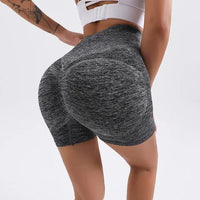 Seamless High-Waist Yoga Shorts with Sculpt Fit