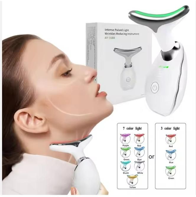 LED Neck & Face Massager with Light Therapy