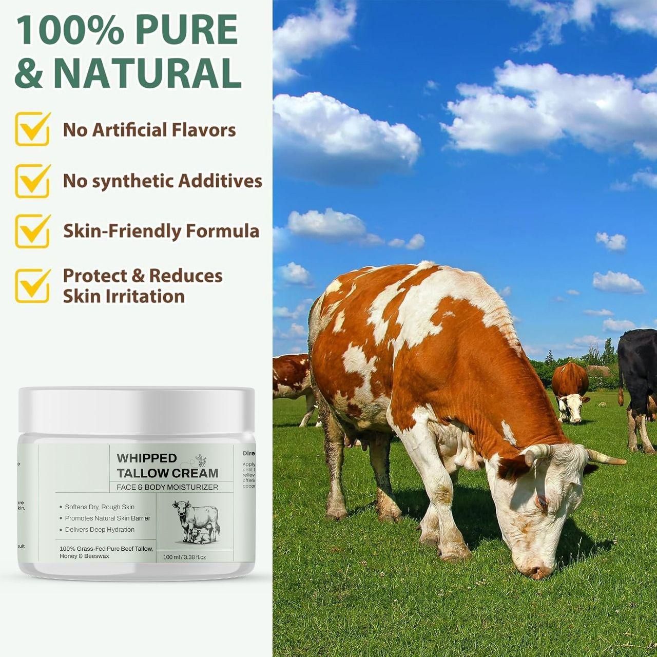 Nourishing Whipped Tallow Cream for Face & Body