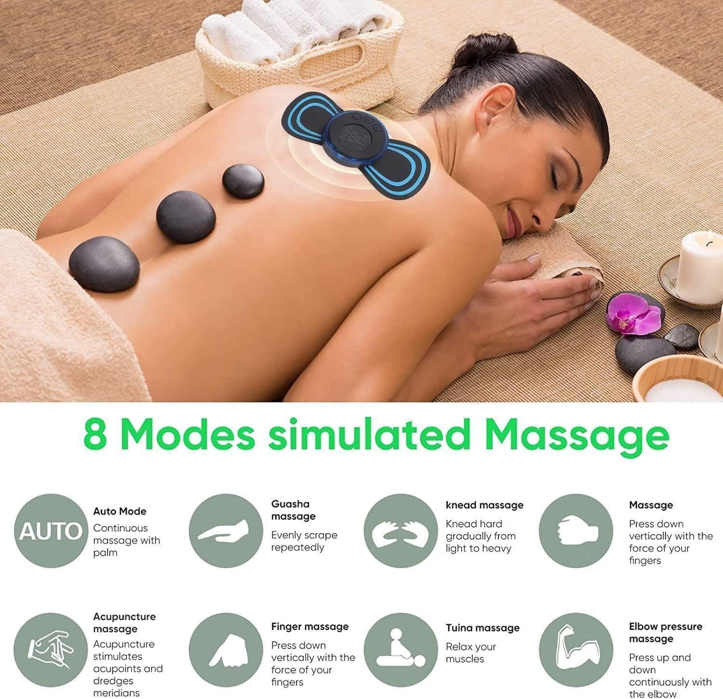 Rechargeable Mini Massager — 8 Modes, 19 Levels