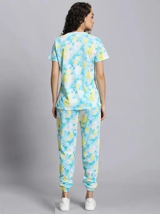 Women’s Tie-Dye Night Suit – Comfy T-Shirt & Pyjamas