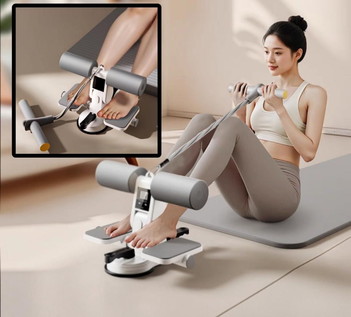 Adjustable Sit-Up Bar with Resistance Bands – Core Trainer