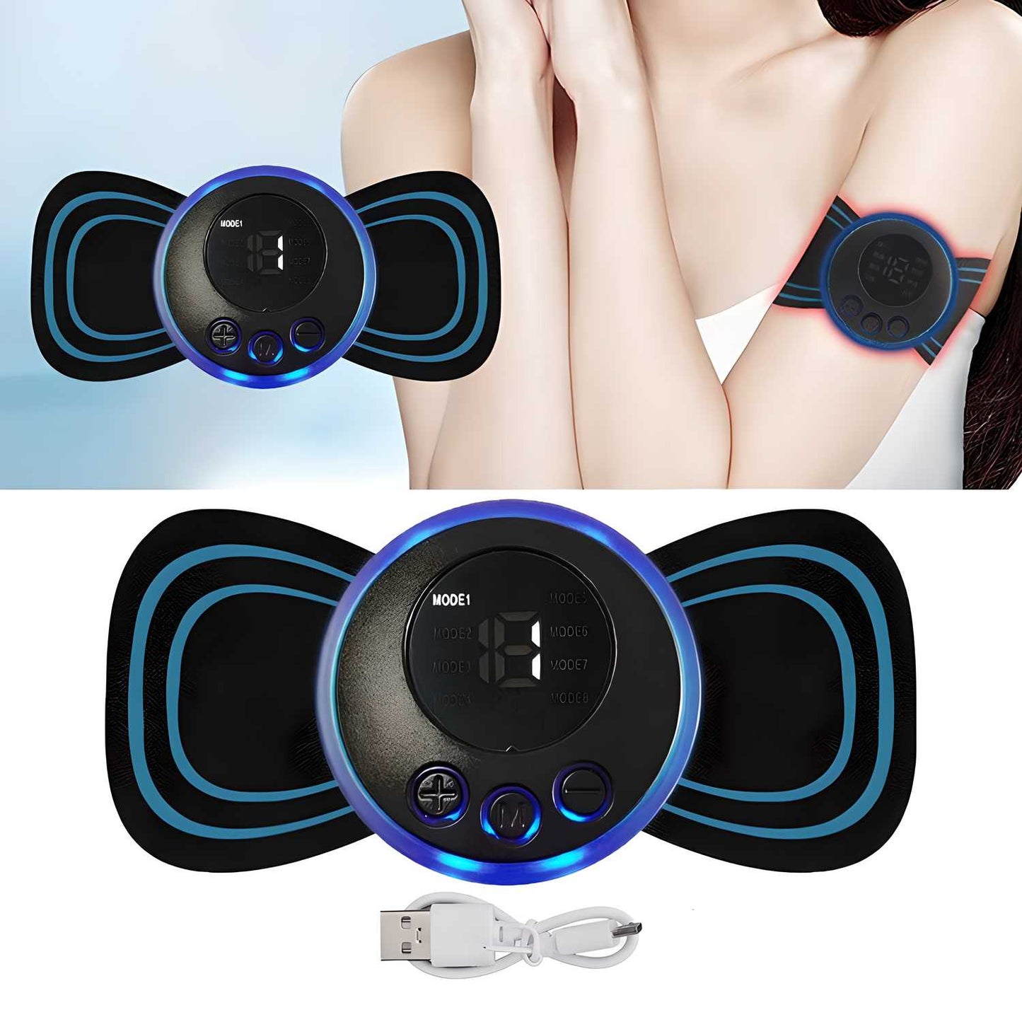Rechargeable Mini Massager — 8 Modes, 19 Levels