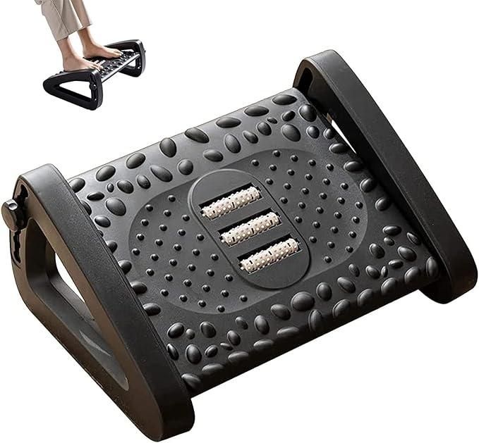 Adjustable Footrest with Massage Surface for Comfort