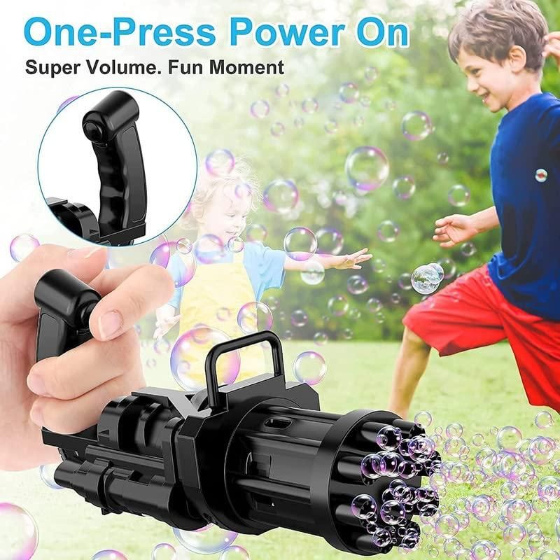 Automatic Bubble Gun with 8-Hole Gatling Design