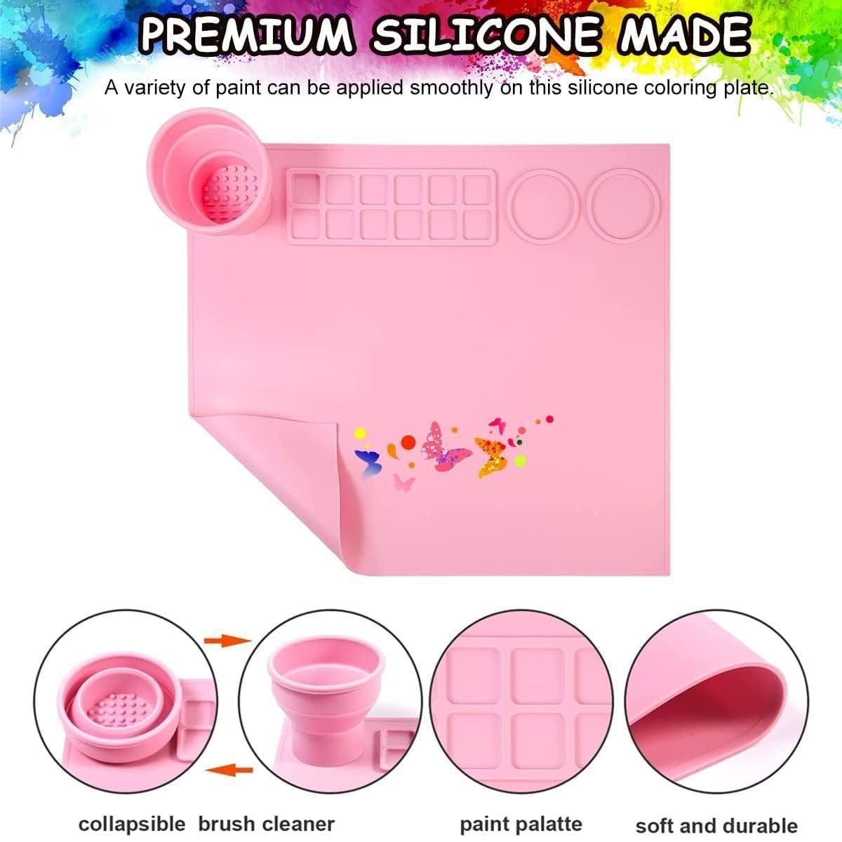 Non-Slip Silicone Craft Mat for Kids Art & Play