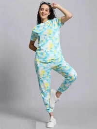 Women’s Tie-Dye Night Suit – Comfy T-Shirt & Pyjamas